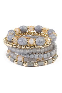 Thumbnail for Riah Fashion -  - Multibead Stackable Bracelet - 7 COLORS -