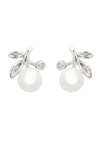 Thumbnail for LATELITA - Rosebud Pearl Stud Earring Silver -