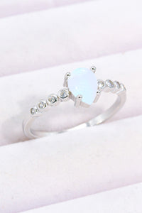 Thumbnail for Teardrop Natural Moonstone Ring - T - SIZES 6 THRU 9 - 1 FINISH -