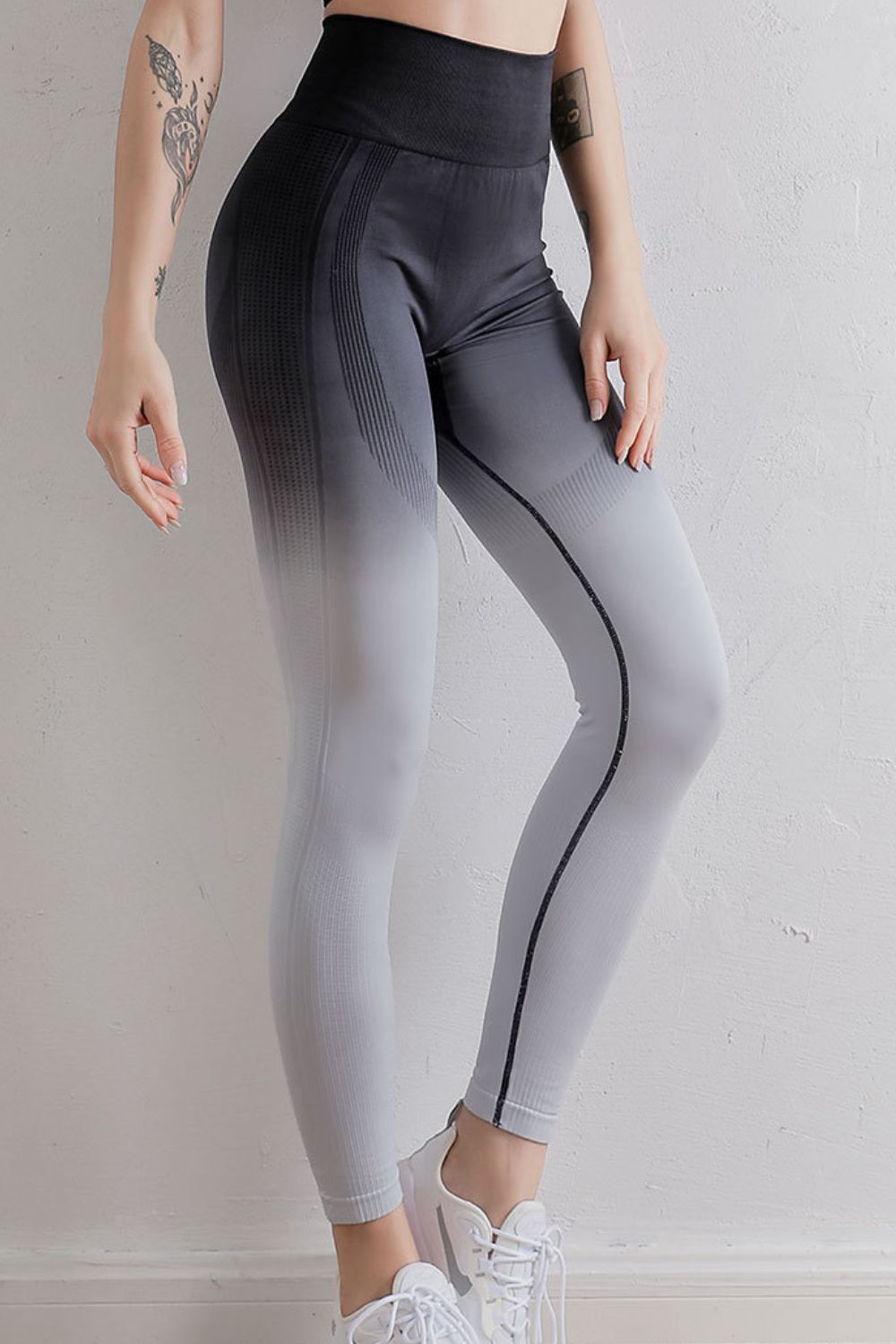 Gradient High Waist Sports Leggings - T - 4 COLORS -