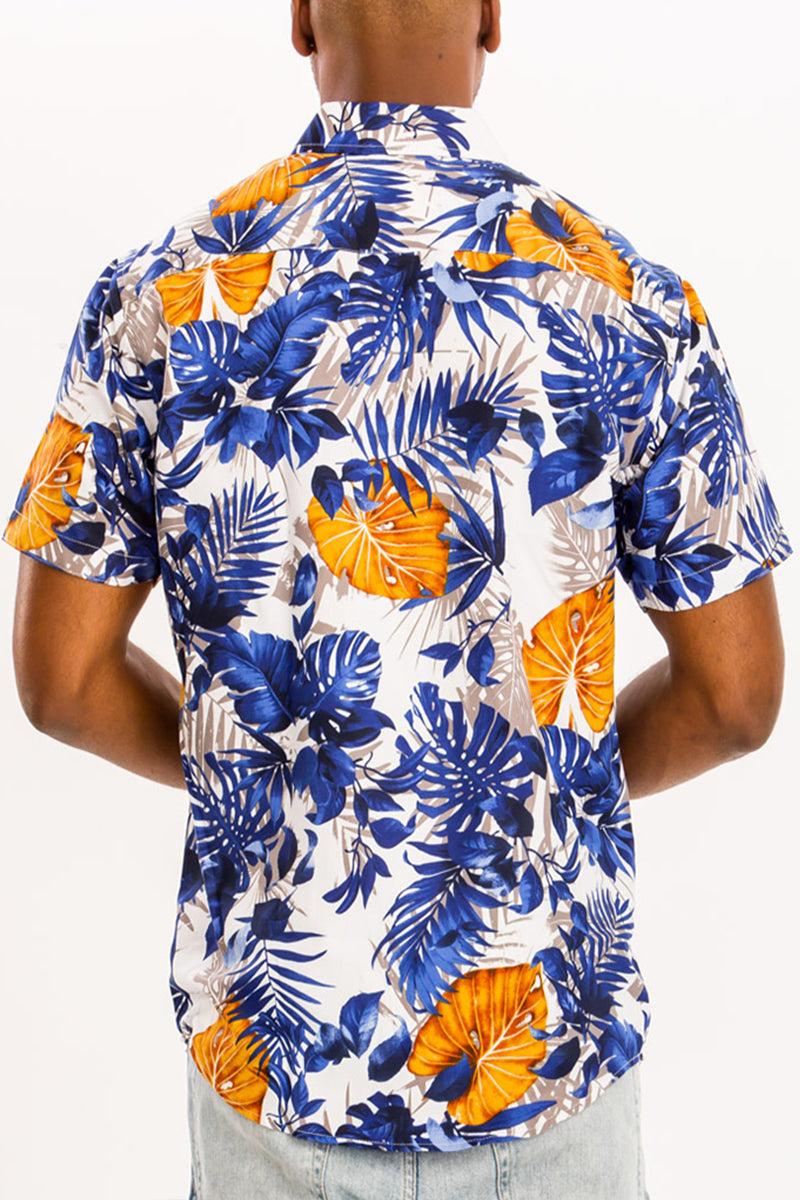 WEIV - Digital Print Hawaiian Short Sleeve Shirt -