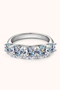 Thumbnail for 1 Carat Moissanite 925 Sterling Silver Half-Eternity Ring