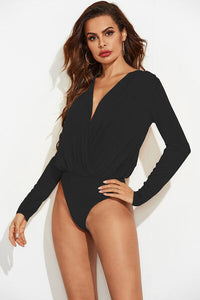 Thumbnail for Surplice Long Sleeve Bodysuit - T - 2 COLORS -