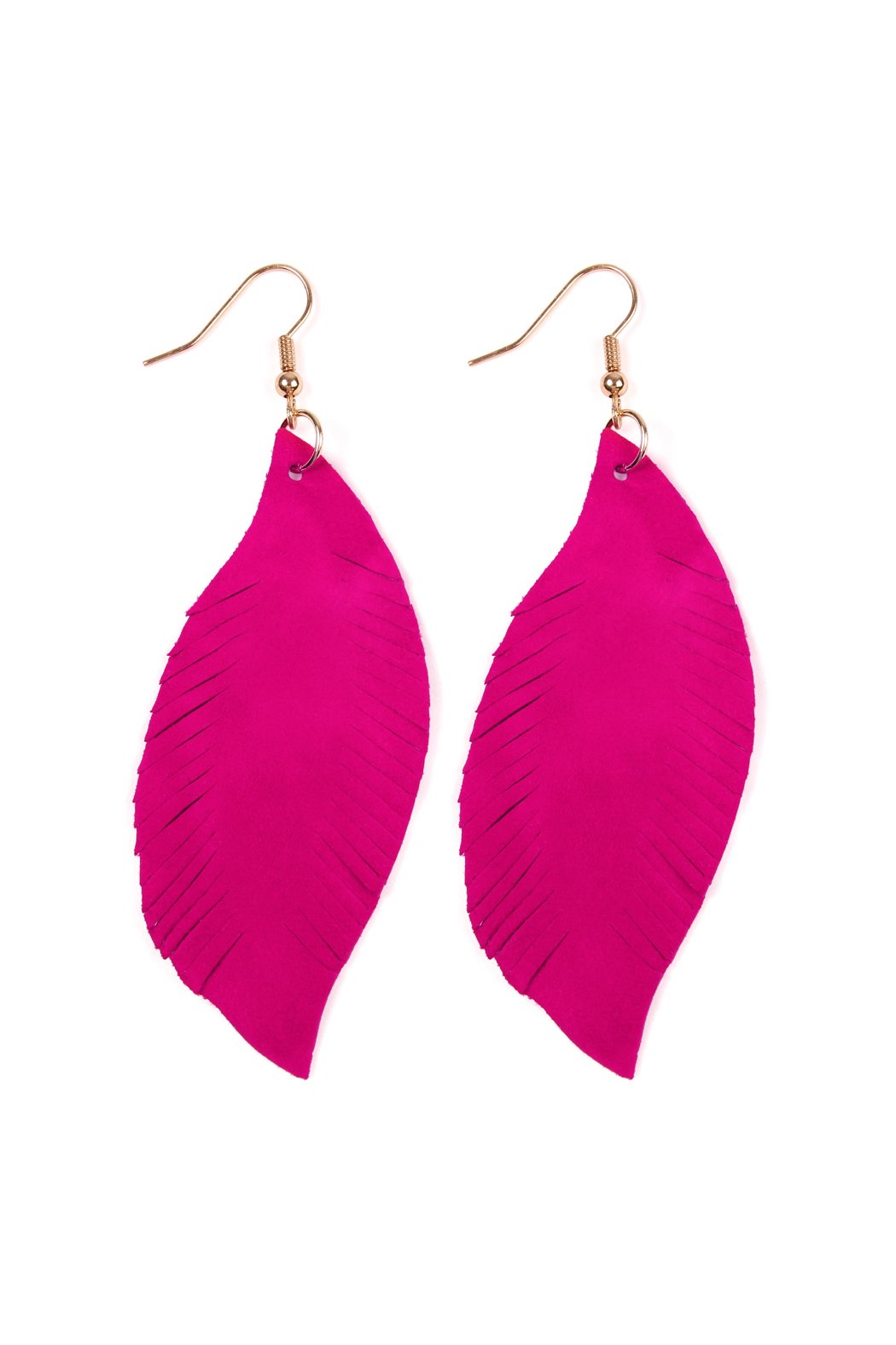 Fringe Suede Leather Earrings - 13 COLORS -