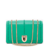 Thumbnail for Josie Green Leather Bag With Chain Strap -