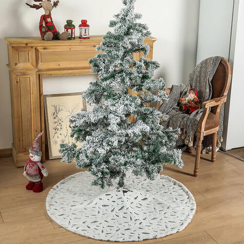 Feather Christmas Tree Skirt - 47.2" - [5-10 DAY DELIVERY] - T - 2 STYLES/COLORS -