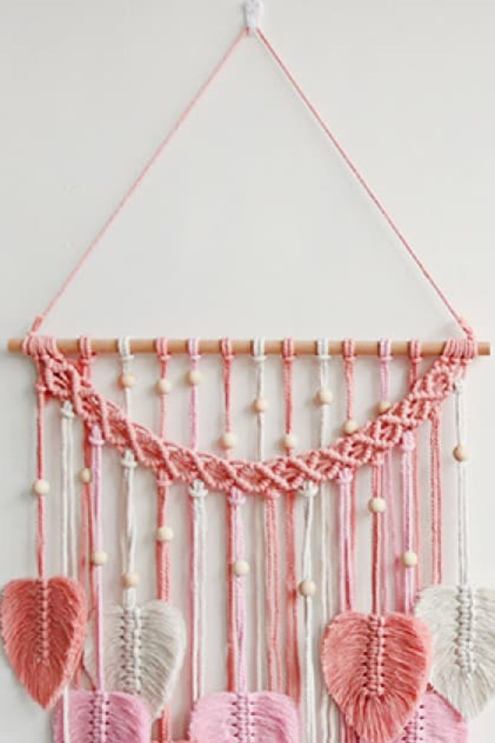 Macrame Leafs & Beads & Fringe Wall Hangings - T - 2 COLOR SCHEMES -