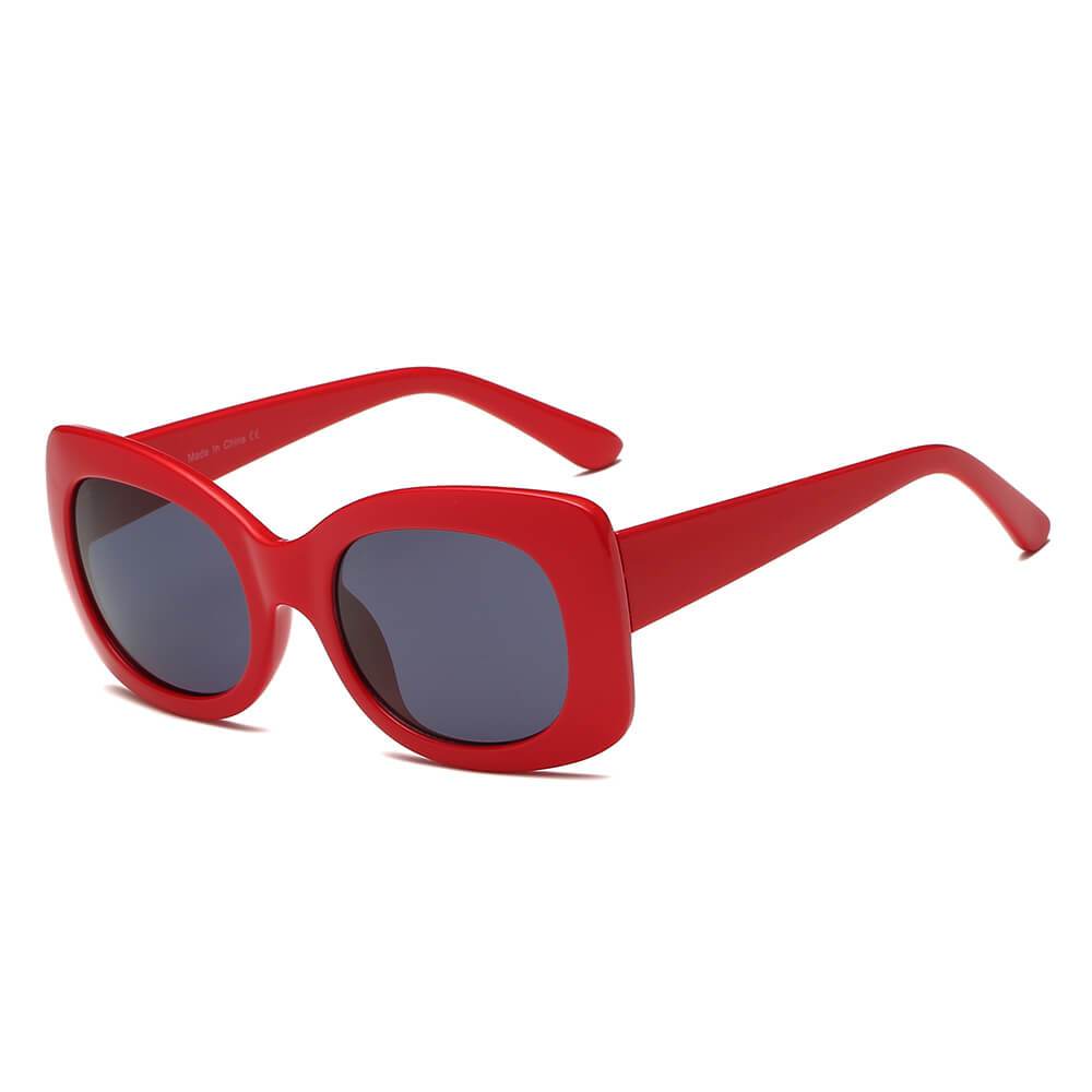 Baku | S1063 - Women Fashion Retro Rectangle Oversize Sunglasses - 4 COLORS -