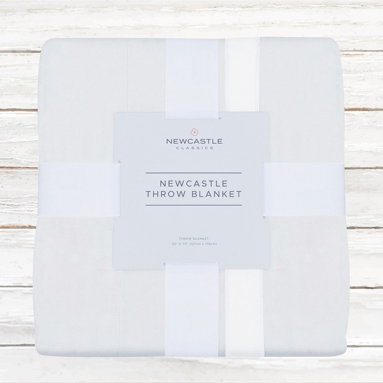 Newcastle - Pure White Cotton Muslin Throw Blanket -