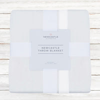 Thumbnail for Newcastle - Pure White Cotton Muslin Throw Blanket -