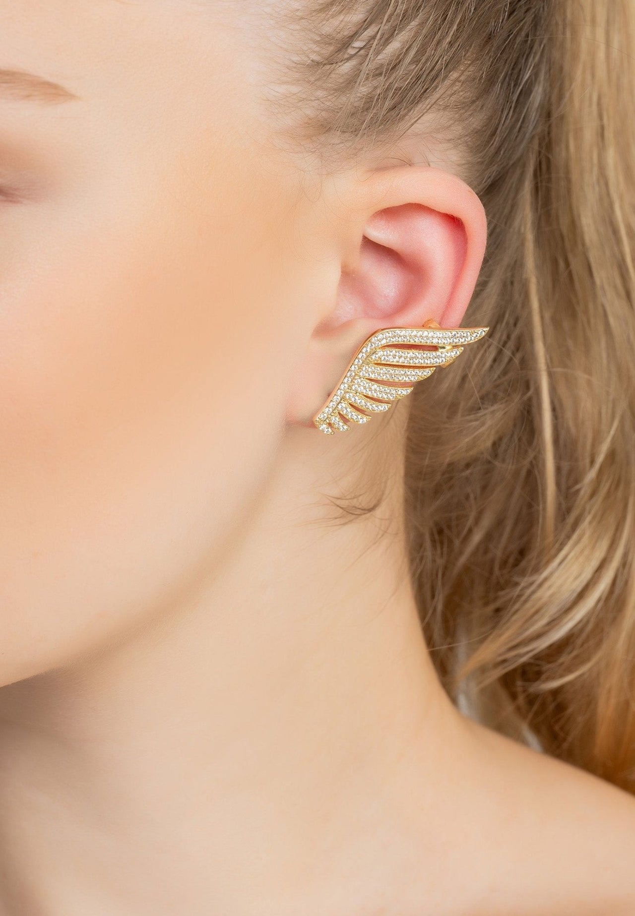 LATELITA - Athena Angel Wing Single Ear Climber Gold (LEFT) - 1 PC. -