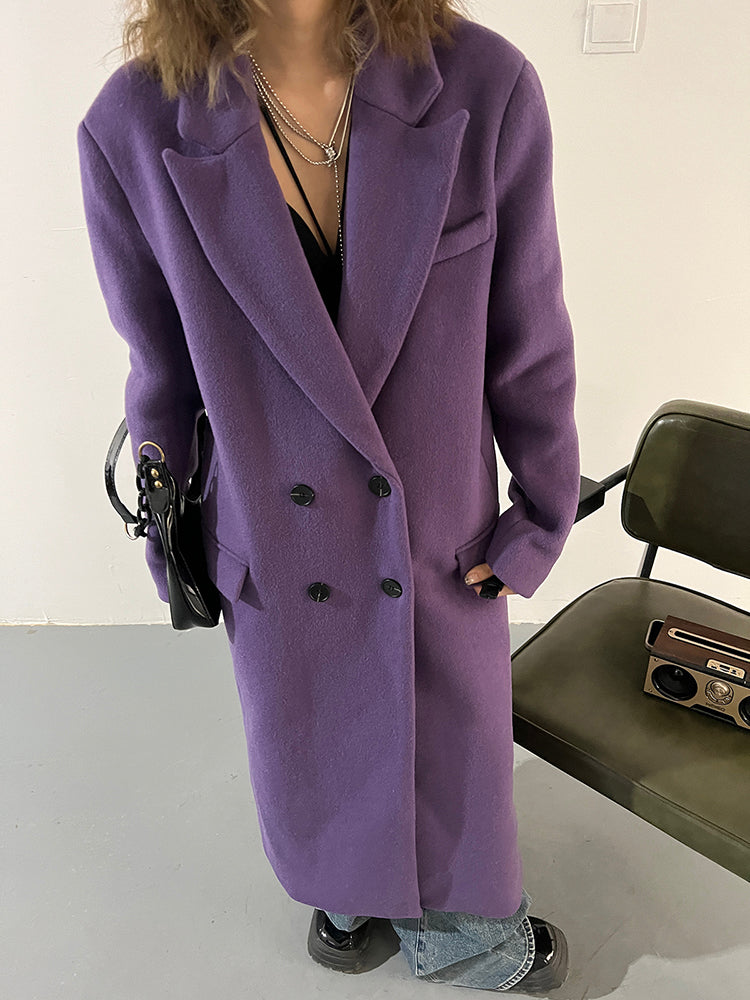 Marigold Shadows - Pera Purple Long Coat - [3-13 DAY DELIVERY] - 1 COLOR -