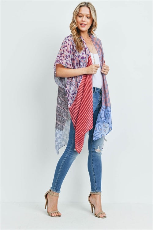 Mixed Pattern Kimono - 3 COLORS -