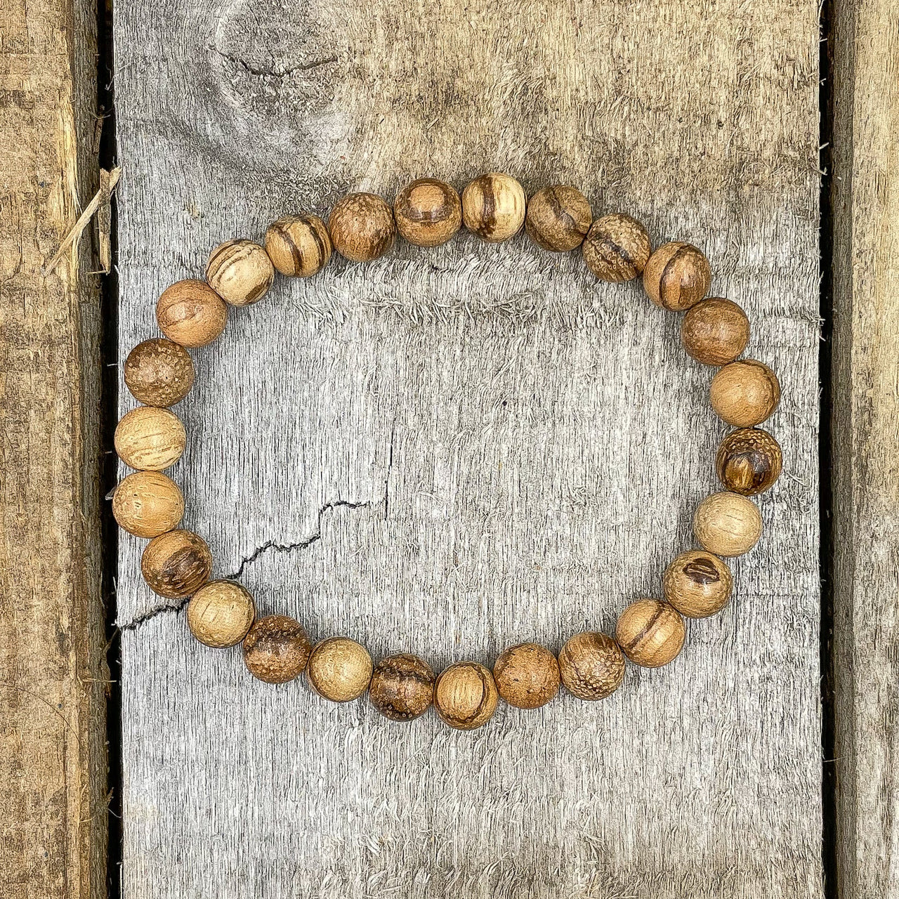 Union - Light Brown Sandalwood Mala Beaded Bracelet -