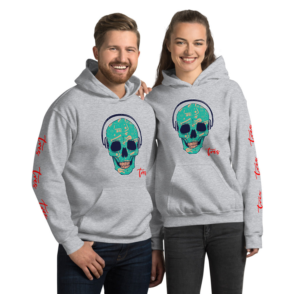 Tres Palma - "DJ Skull" - Unisex Hoodie - 11 COLORS -