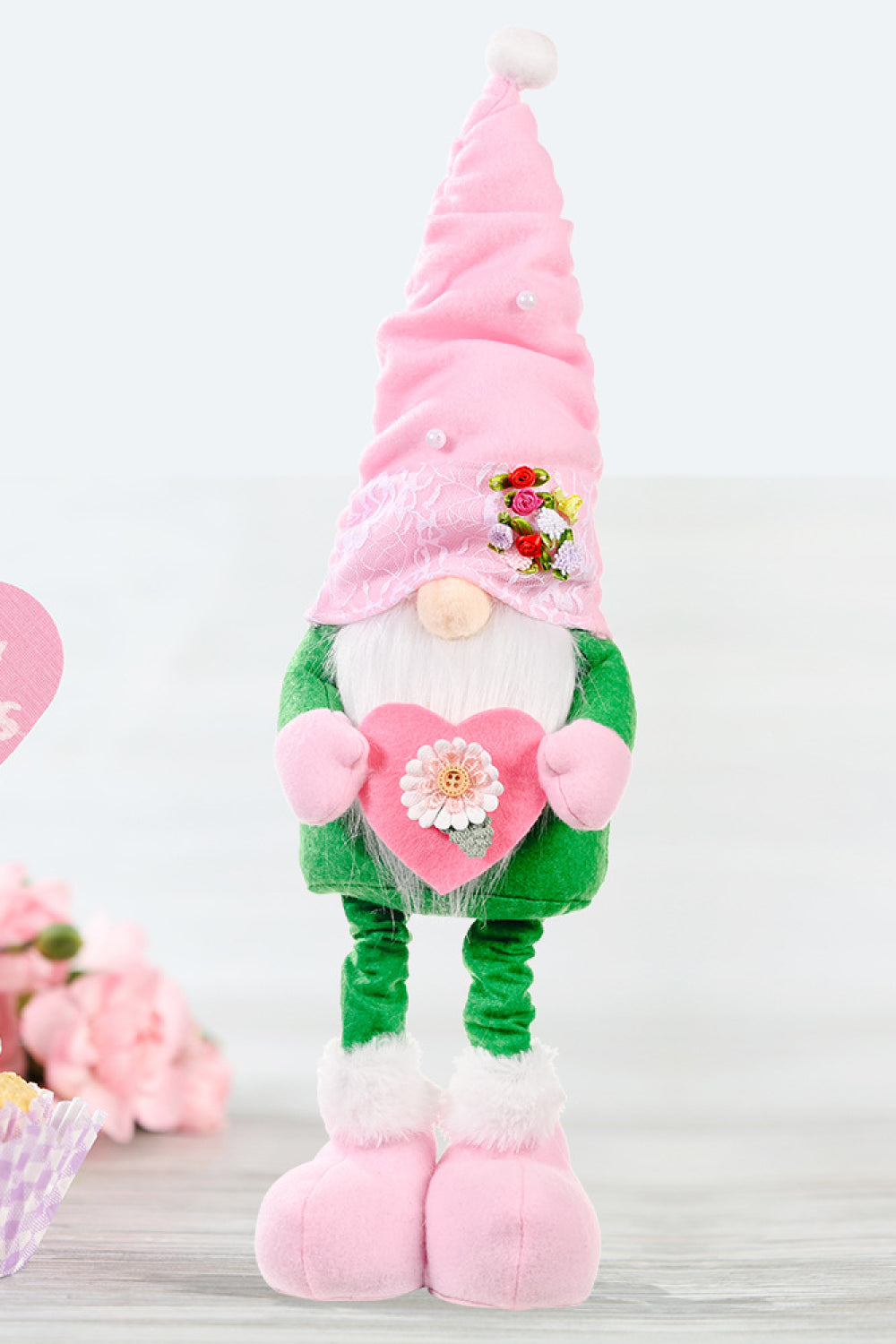 Special Occasion / Mother's Day Pearl Decor Telescopic legs Gnomes - 15.7"-20.9" - 3 TYPES - [5-10 DAY DELIVERY] - T -