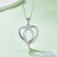 Thumbnail for Moissanite 925 Sterling Silver Heart Shape Necklace