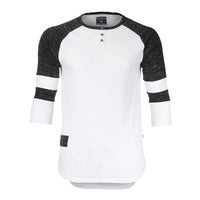 Thumbnail for Men's 3/4 Sleeve Baseball Football College Raglan Henley Athletic T-Shirt - 1 COLOR -