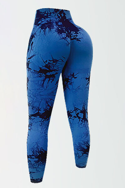 Printed High Waist Active Leggings - T - 5 COLORS -