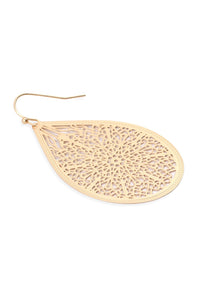 Thumbnail for Riah Fashion - Filigree Teardrop Hook Earrings - 5 COLORS