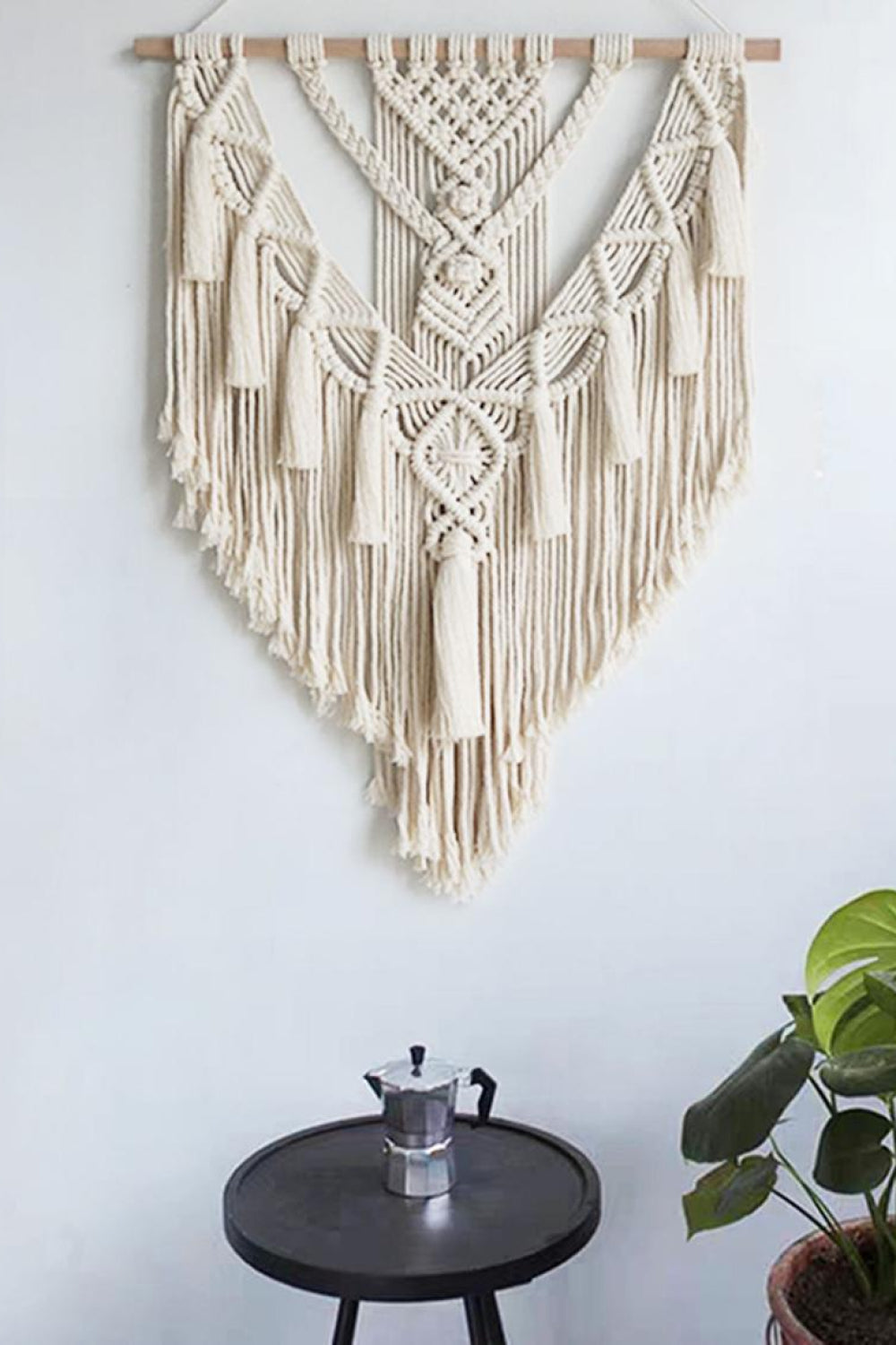 Macrame Fringe Wall Hanging Decor - T - 1 COLOR -