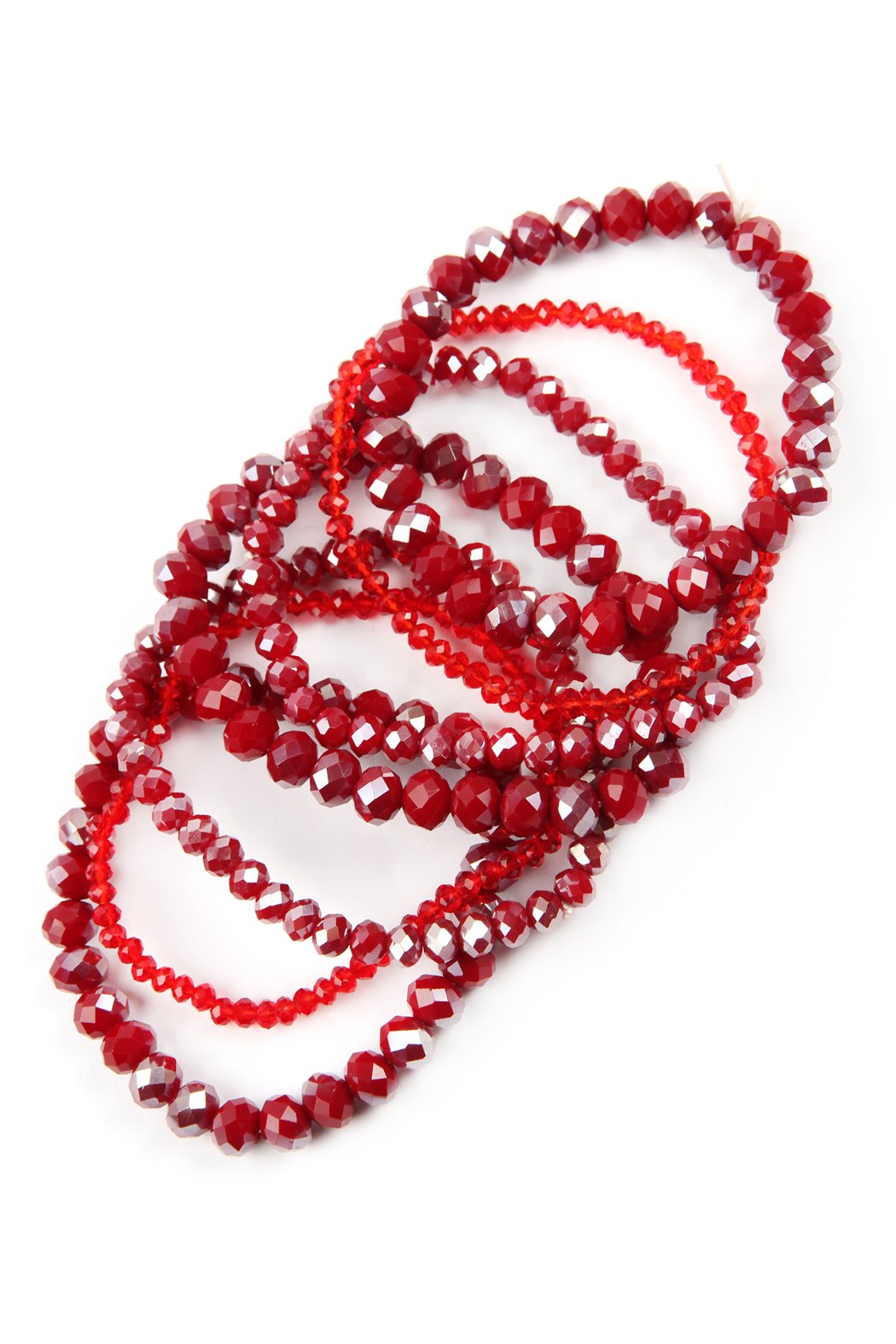 Seven Lines Glass Beads Stretch Bracelet - 22 COLORS