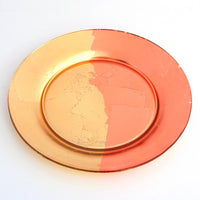 Thumbnail for GILT - CONTOUR Set/4 Gold/Rose Dinner Plates -