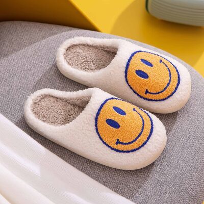 Melody Smiley Face Slippers - T - 1 COLOR -