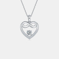 Thumbnail for Moissanite 925 Sterling Sliver Heart Necklace