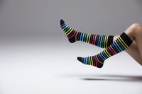 Thumbnail for Women's Splashy Stripe Knee High Socks - 1 COLOR -