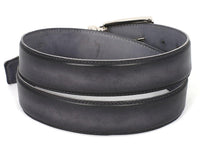 Thumbnail for PAUL PARKMAN - Men's Leather Belt Dual Tone Hand-Painted Gray & Black -