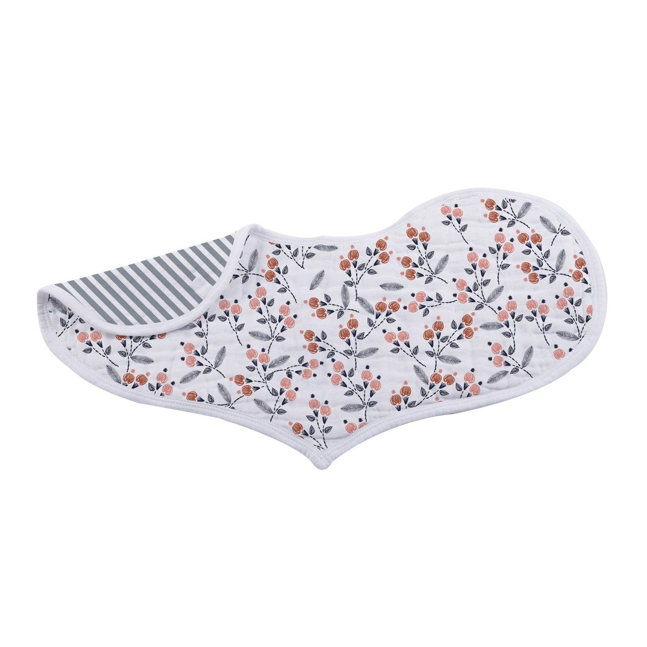 Newcastle - Blooms Floral Bamboo Heart Bib 2pk -