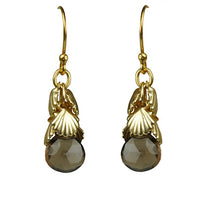 Thumbnail for Gena Myint - Shell Cluster Smoky Topaz Earrings -