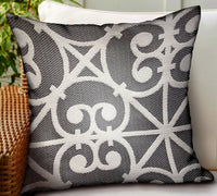 Thumbnail for Abalone Truffle Gray Chevron Luxury Outdoor/Indoor Throw Pillow - 6 SIZES -