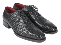 Thumbnail for Paul Parkman - Men's Black Woven Leather Oxfords -