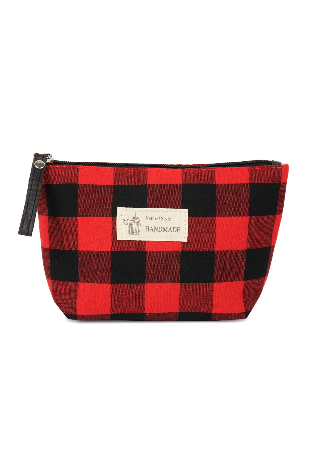 Riah Fashion - Plaid Design Cosmetic Bag - 2 COLORS -