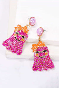 Thumbnail for Smiling Ghost Shape Synthetic Pearl Earrings - T - 4 COLORS -