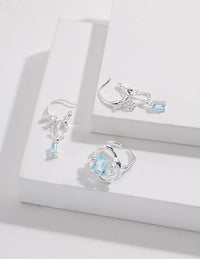 Thumbnail for Blue Topaz Statement Ring - ADJUSTABLE SIZES 5 THRU 9 -