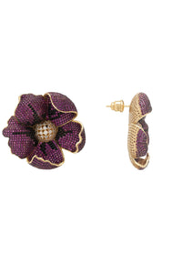 Thumbnail for LATELITA - Poppy Flower Red Earrings Gold -