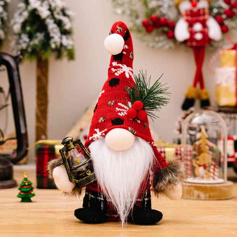 Pom-Pom Trim Pointed Hat Christmas Gnomes - 9.5" - T - 2 TYPES -