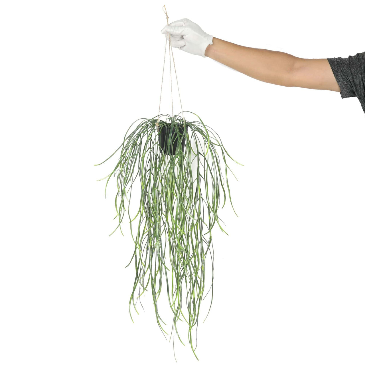 Artificial Hanging Potted Plant (Willow Leaf) 66cm UV Resistant -