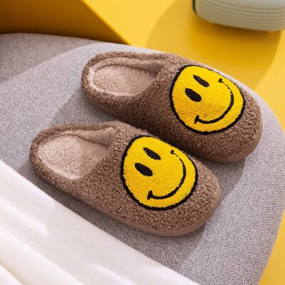 Melody Smiley Face Slippers - T - 1 COLOR -