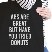 Thumbnail for Abs Are Great but ...  Black Canvas Bag Funny Workout Quote Fitness Bag -