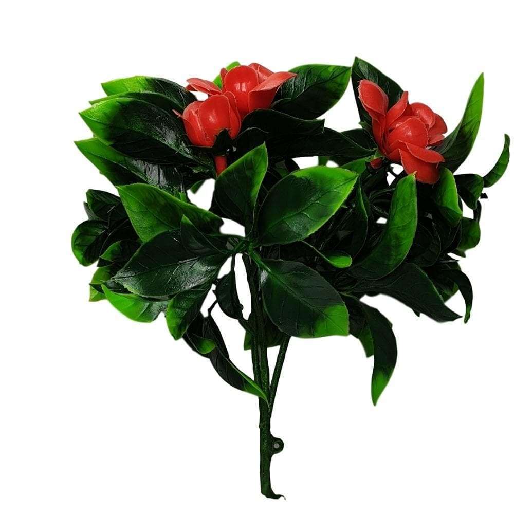 5 Pack Flowering Red Rose Stem UV Resistant 30cm -