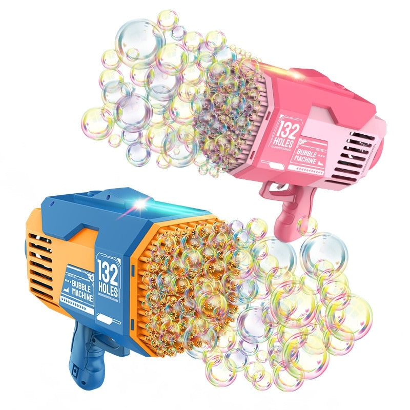 132 Holes Electric Bubble Gun - Outdoor use  (5 PCS.) - [30 DAY DELIVERY] - 3 COLORS - BUBBLE CONCENTRATE -