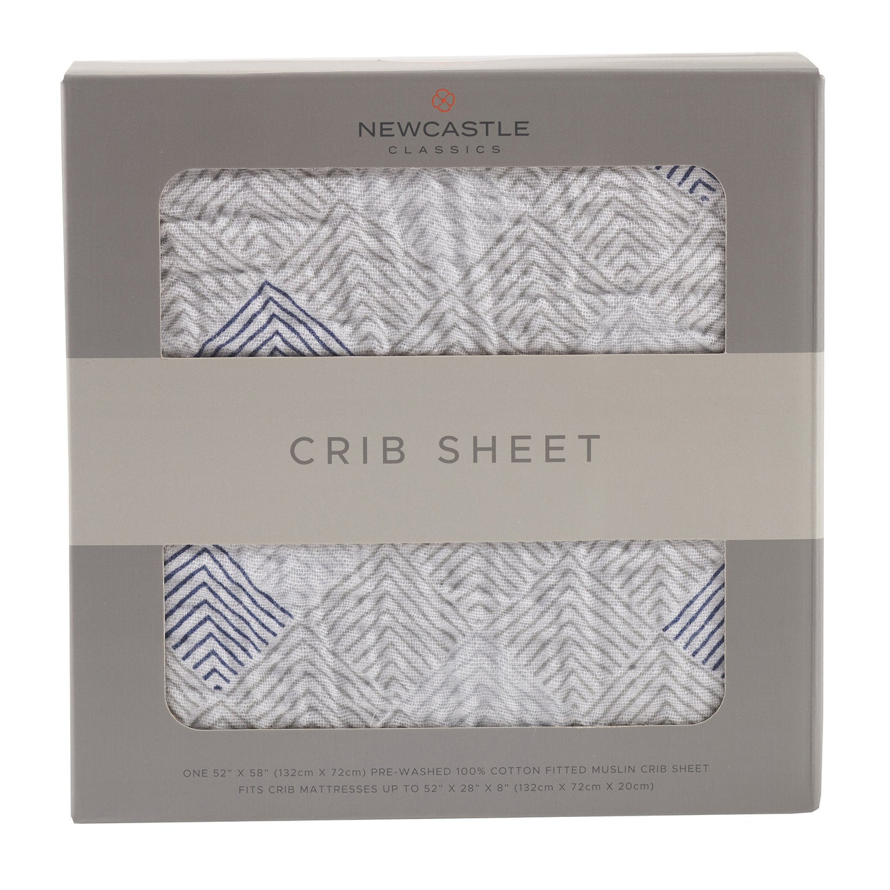 Newcastle - Mountain Peak Cotton Muslin Crib Sheet -