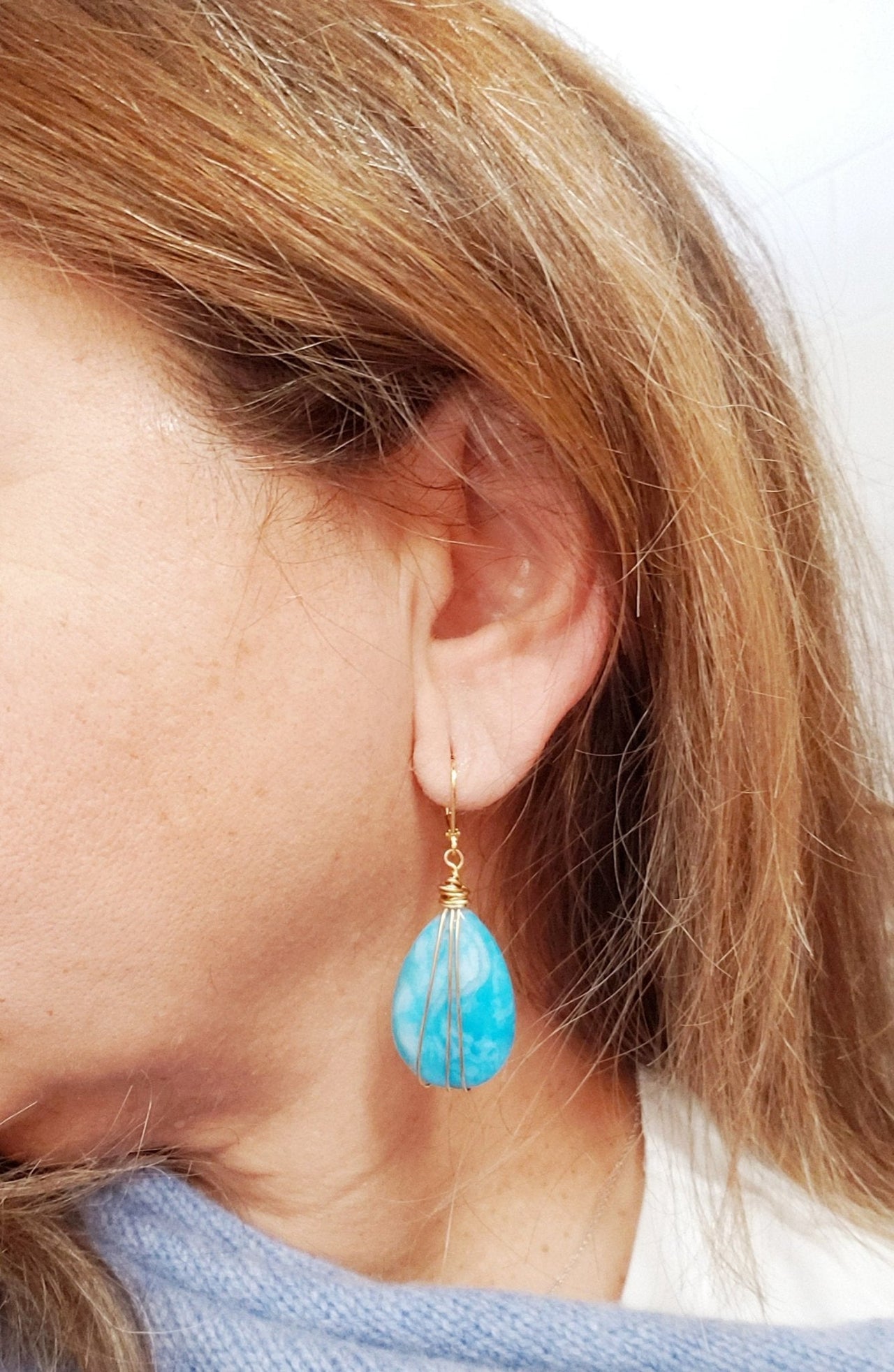 MINU - Blue Lace Earrings -