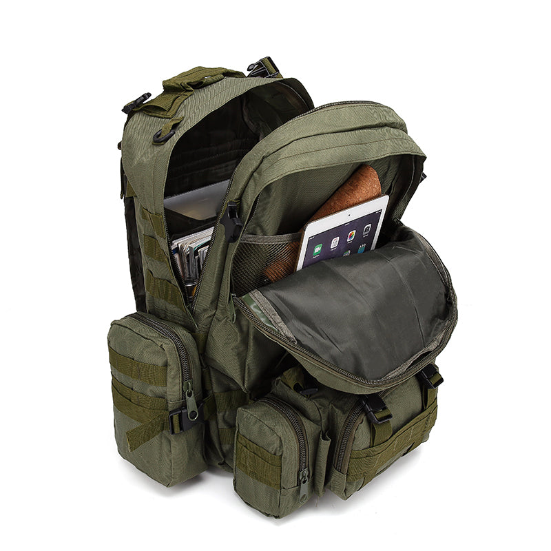 Large Capacity 50L Khaki Hunting Survival Camping - Custom Water Proof Tactical Backpack - [5-9 DAY DELIVERY] - 11 COLORS / CAMOS -