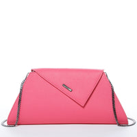 Thumbnail for Angelica Hot Pink Leather Clutch Bag -