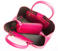 Thumbnail for GUNAS NEW YORK - Jane - Hot Pink Vegan Leather Satchel with dust bag - 1 COLOR -